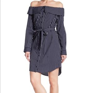 Kenzie off the shoulder stripped dress